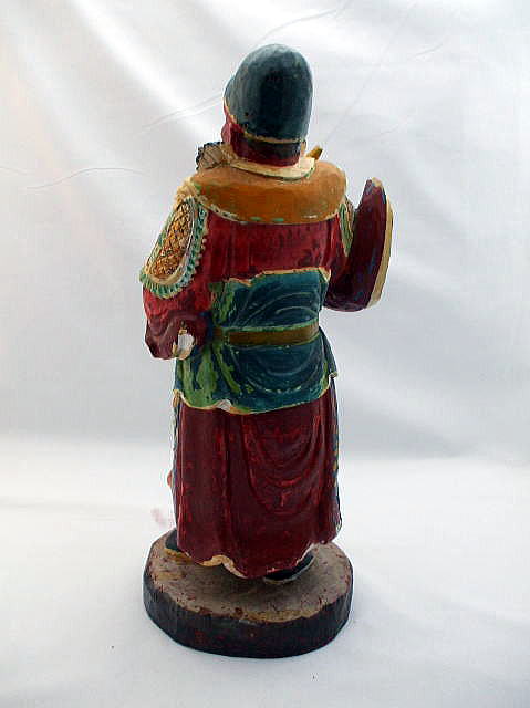 中国歴史人物　木彫：鍾馗像　
